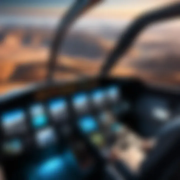 An immersive flight simulator setup showcasing advanced technology