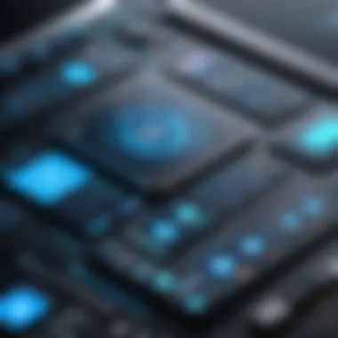 Innovative Digital Design Interface A digital design interface showcasing various tools and features