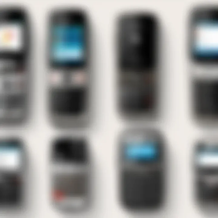 Comparison chart displaying the technological advancements of flip phones over time.
