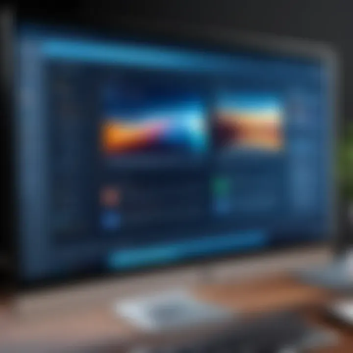User interface showcasing a high-performance browser