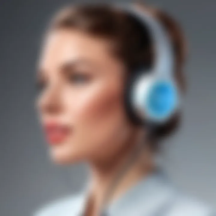 User engaging with voice recognition technology