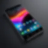 A sleek smartphone showcasing a vibrant display and modern design