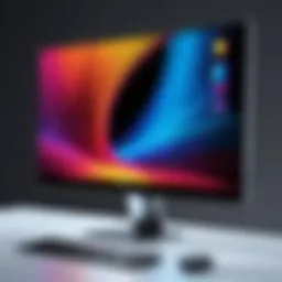 A sleek, ultra-thin monitor showcasing vibrant colors and sharp resolution.