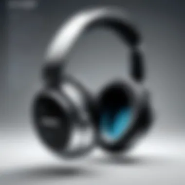 Bose Noise Cancelling Headphones with Technical Specs Overlay