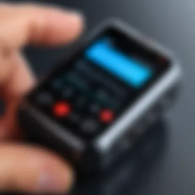 User-friendly interface of a digital voice recorder
