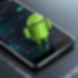 A secure Android device displaying a security application