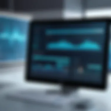 Data Migration Software in Action Software interface for data migration showing progress