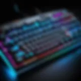 High-performance gaming keyboard showcasing customizable RGB lighting