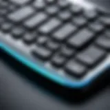 Close-up of an ergonomic keyboard designed for comfort and efficiency