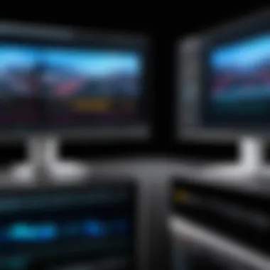 Performance Comparison of Ultrawide Monitors Comparison chart illustrating performance metrics of various ultrawide monitors