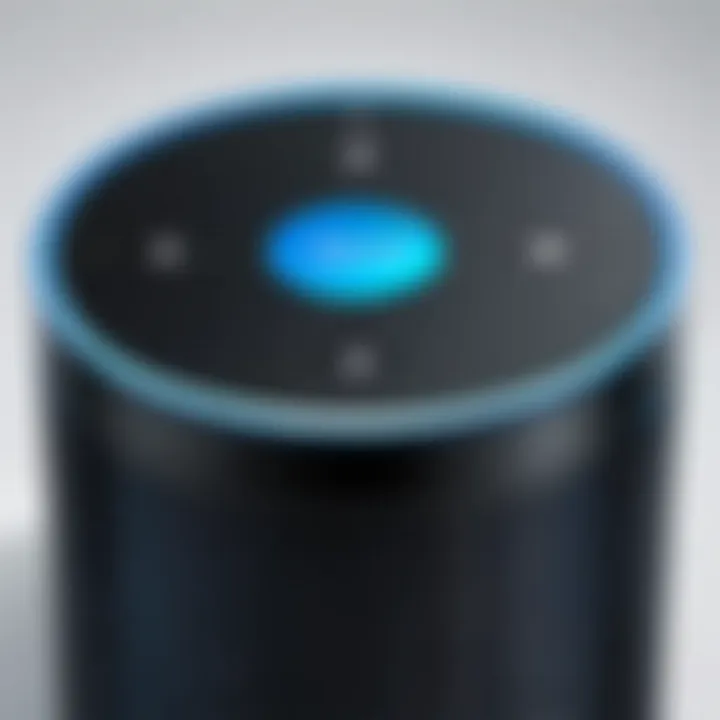 A close-up view of Alexa device showcasing privacy settings options