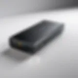 A standalone cable modem showcasing its sleek design and connectivity ports.