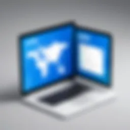 Visual representation of VPN changing user location
