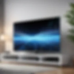 Conceptual illustration showing the connection between television and IP addresses