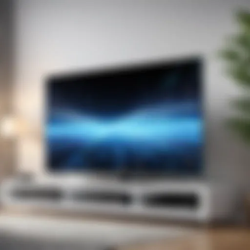 Conceptual illustration showing the connection between television and IP addresses