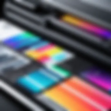 Comparison chart illustrating various types of large format color printers