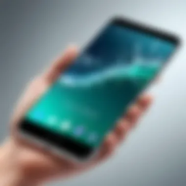 Application of Liquid Glass on Smartphone An illustration depicting the application of liquid glass to a smartphone screen, emphasizing ease and effectiveness.
