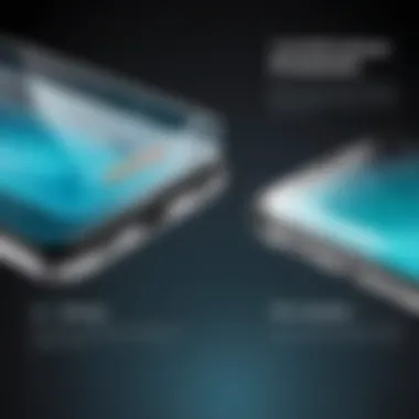 Comparison of Liquid Glass and Traditional Protectors An infographic comparing liquid glass and traditional screen protectors in terms of durability and cost.