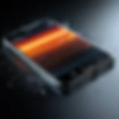 Liquid Glass Treated Mobile Screen A close-up of a mobile device screen treated with liquid glass, showcasing its clarity and shine.