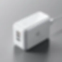 Genuine Apple Mac charger showcasing its sleek design