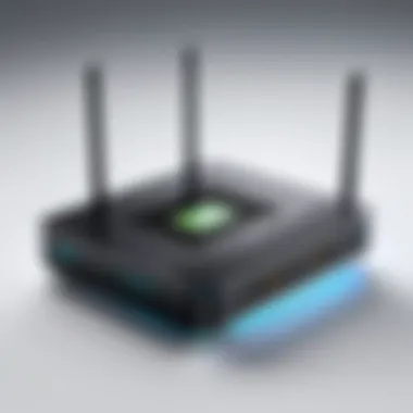 Graphical representation of software updates and their impact on router performance.
