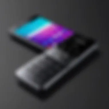 Close-up of the new Samsung flip phone showcasing its unique design features