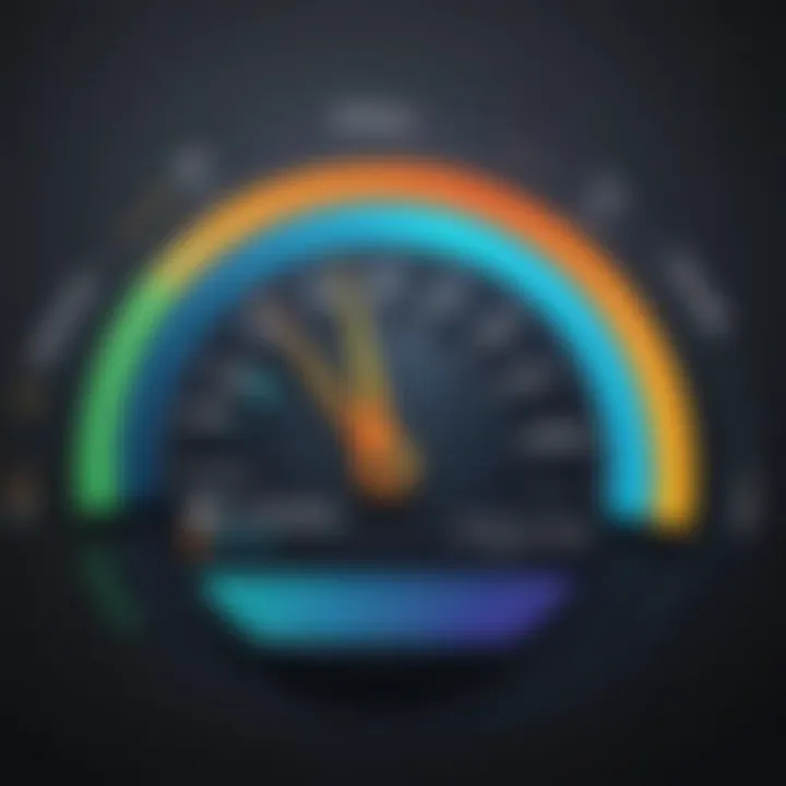 Graphs comparing upload and download speed benchmarks