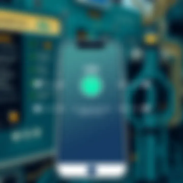 Installation Process of VPN App Visual representation of the installation process of a VPN app on a smartphone