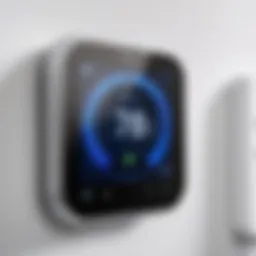 Smart thermostat displaying WiFi connectivity