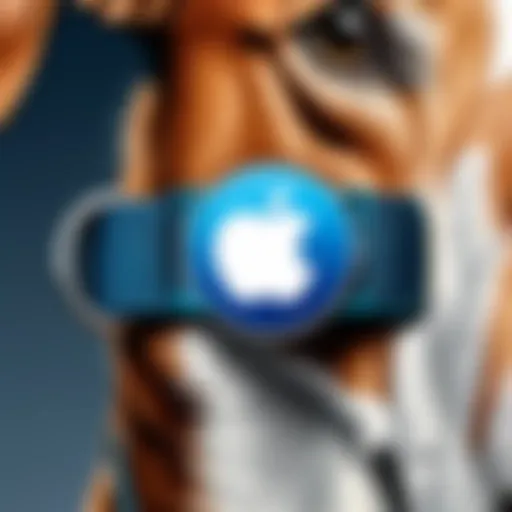Apple AirTag attached to a pet collar