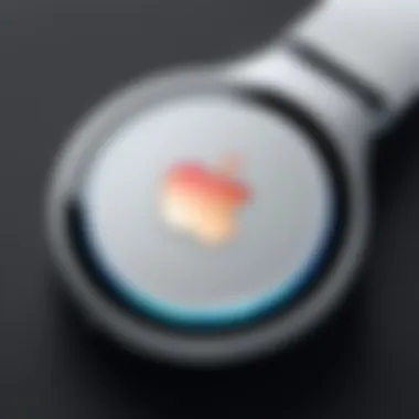 Close-up of AirTag technology