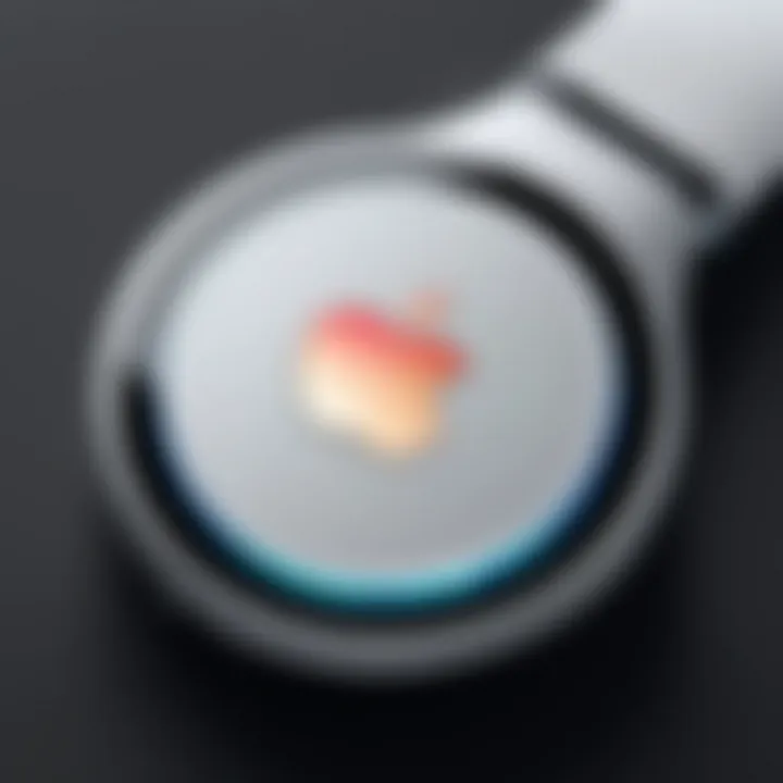 Close-up of AirTag technology