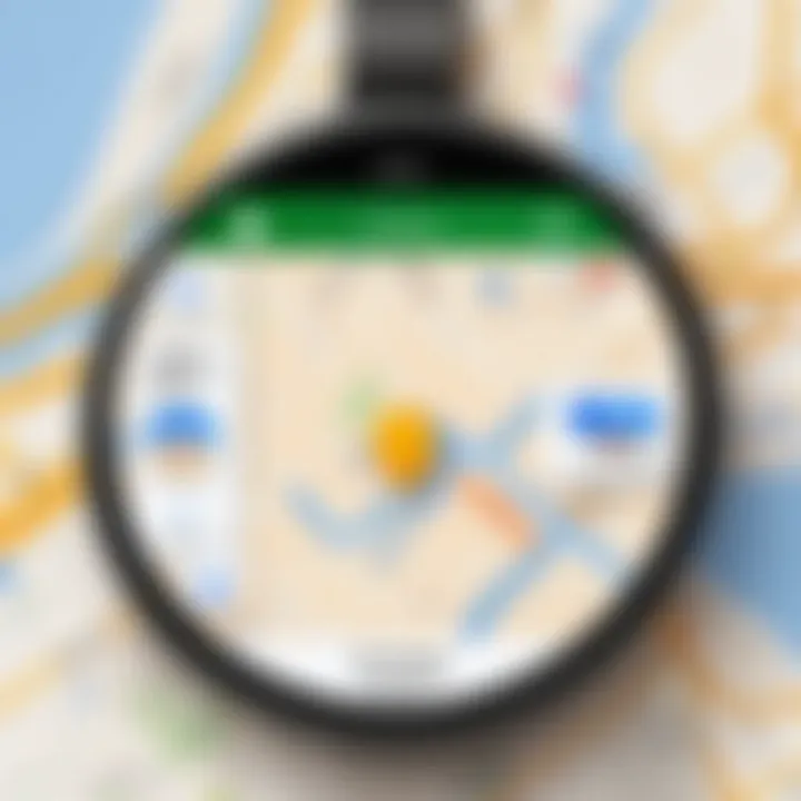 Map displaying pet's location tracked by AirTag