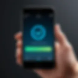 Screen displaying the authenticator app installation process on iPhone.