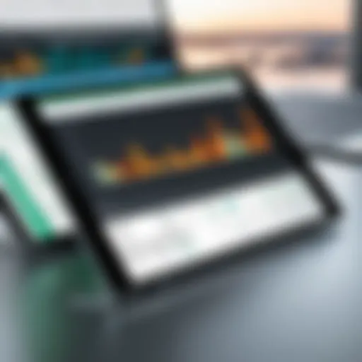 Excel interface on iPad Pro showcasing data visualization