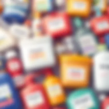 Product Labels Generated by Recognition Technology An assortment of products with labels generated by a visual recognition app.