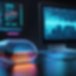 A visual representation of voice activated transcription technology in action.