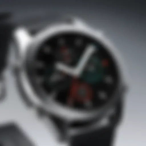 Detailed view of the Whoop Watch showcasing its sleek design and display