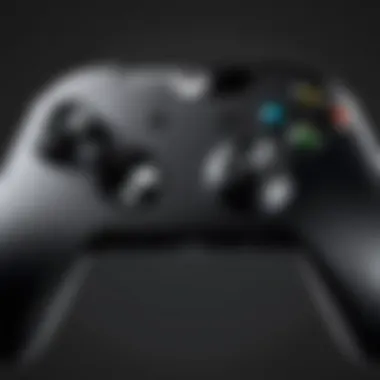 Close-up of the Xbox One Series X controller highlighting advanced features.