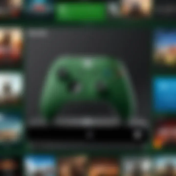 User interface of Xbox One Series X presenting its software ecosystem.